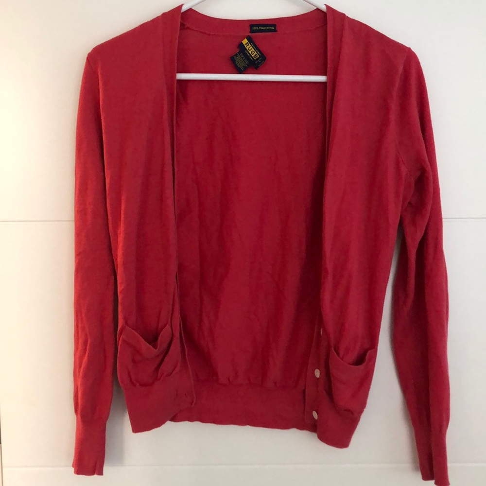Red Rugby Cardigan